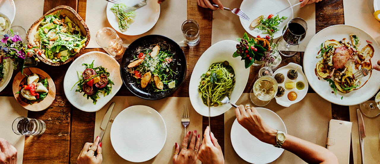 dining at a senior living community